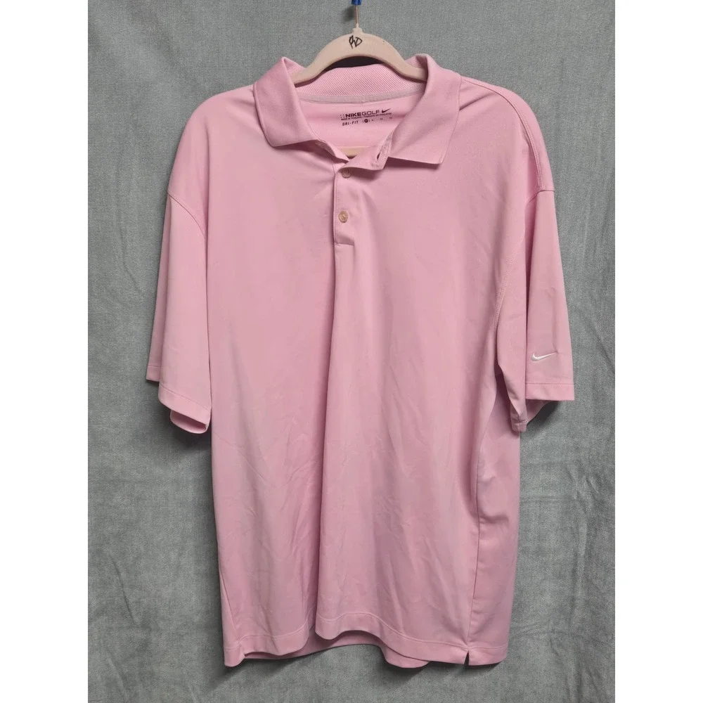 Nike Golf Dri-FIT Polo Shirt Mens XL Pink Short Sleeve 128898-623